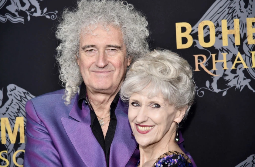 Anita Dobson and her husband, Brian May