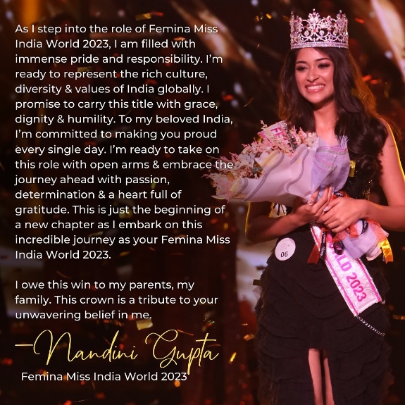 Miss India 2023, Nandini Gupta