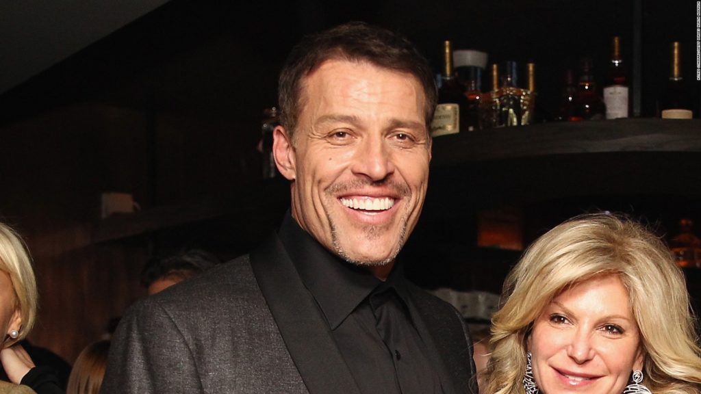 Becky with her ex-husband Tony Robbins