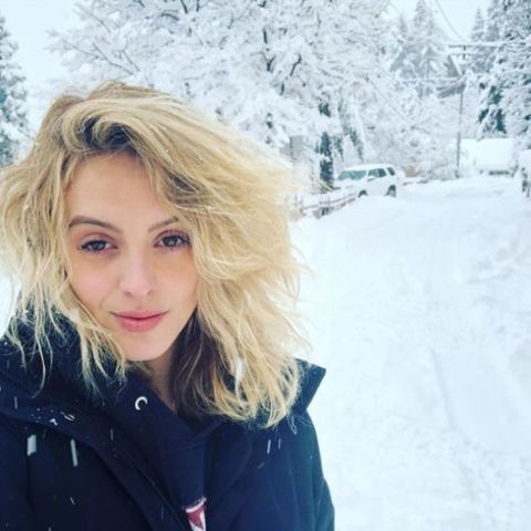 Gage Golightly taking a selfie while enjoying the snow.