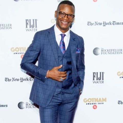Actor, Lawrence Gilliard Jr. giving a pose in an event.