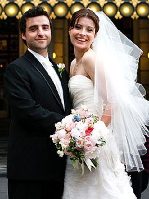 David Krumholtz along with his wife, Vanessa Britting at their wedding.