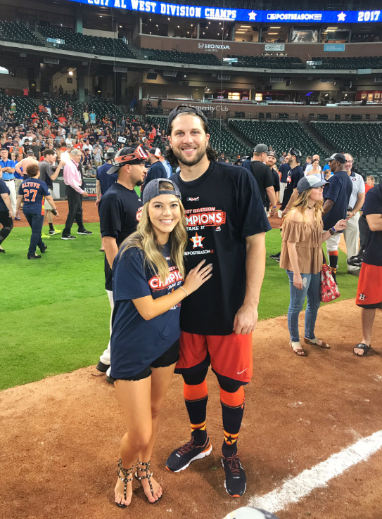 Jake Marisnick with his Girlfriend Brittany Perry