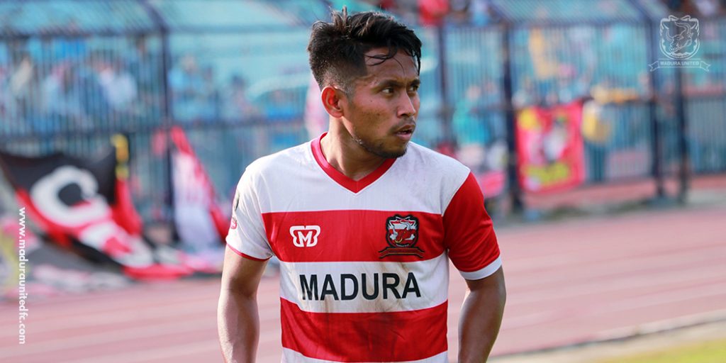 Andik Vermansah in the uniform of Madura United