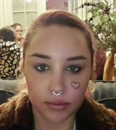 Amanda Bynes With Her New Face Tattoo