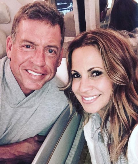 Capa Mooty along with her husband, Troy Aikman.