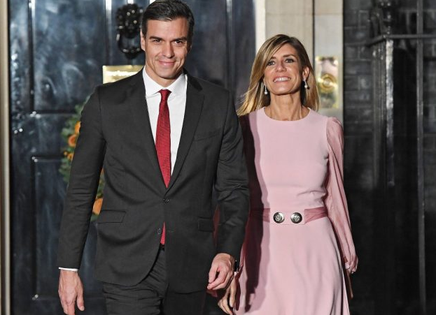 Maria Begona With Pedro Sanchez, her husband