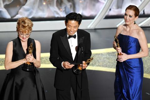 Kazu hiro won the Oscar for the 2nd time.