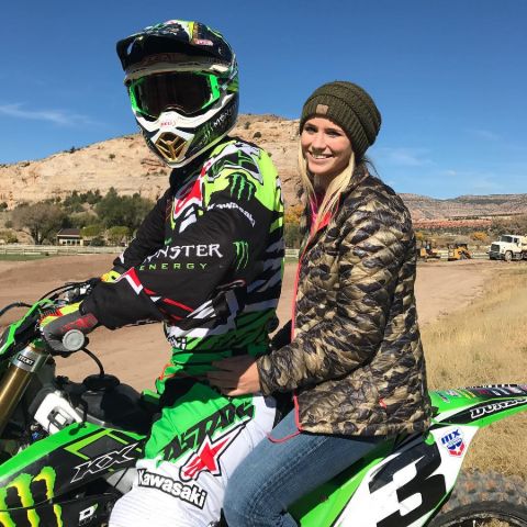 Eli Tomac and Jessica Steiner are the lovely couple.