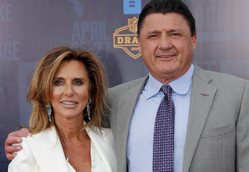 Ed Orgeron With His Wife, Kelly