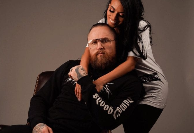 Aleister Black with his wife Zelina Vega