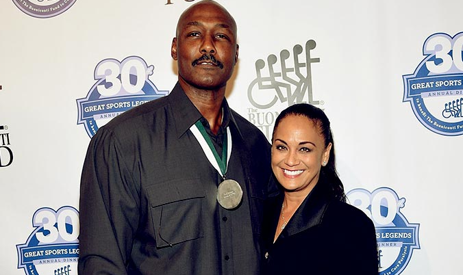Karl Malone with his wife, Kay Kinsey