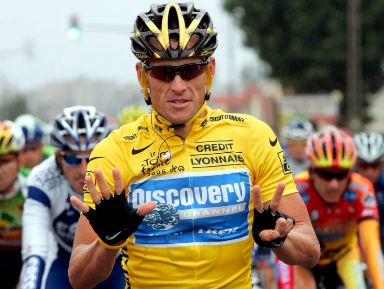 Lance Armstrong, an retired racing cyclist