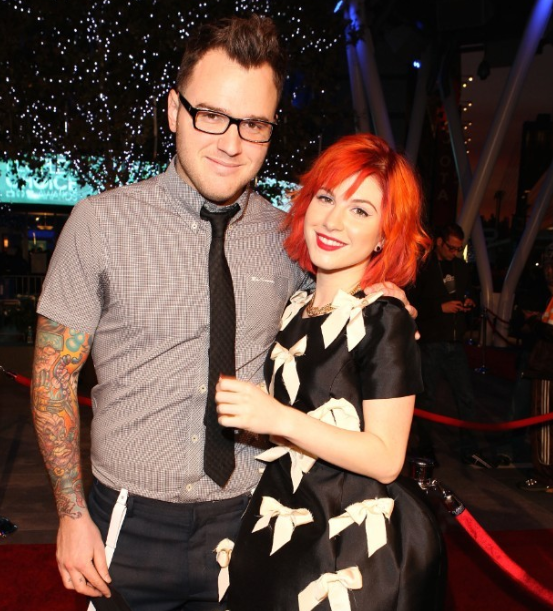 Hayley Williams with her ex-husband Chad Gilbert