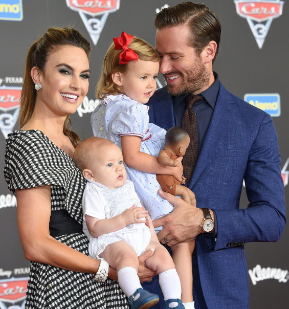 Armie Hammer With His Wife and Childrens