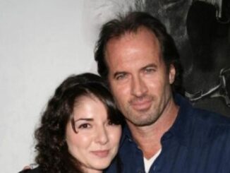 Vera Davich poses a picture with her ex-husband Scott Patterson.