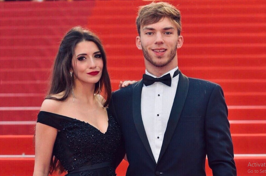Pierre Gasly with his girlfriend, Caterina Masetti.