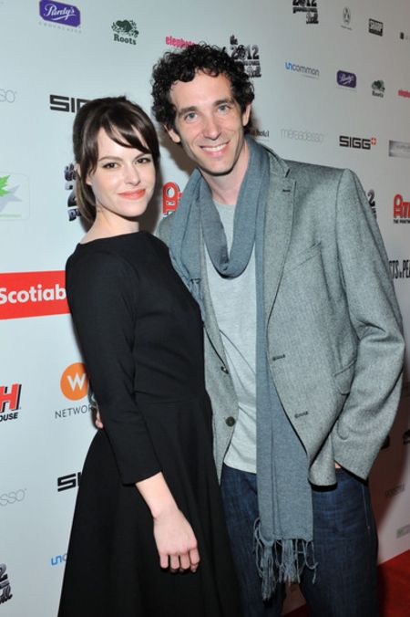 Emily Hampshire with her husband Matthew Smith