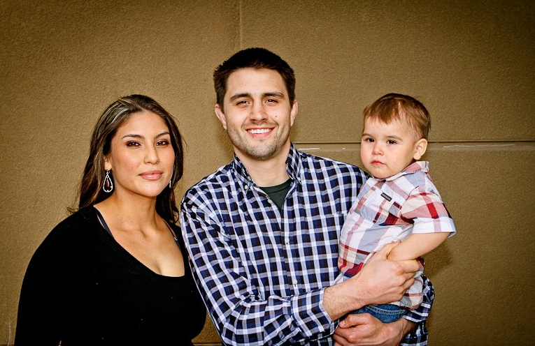 Carlos Condit with his wife, Seager Marie McCullah and their son, Owen