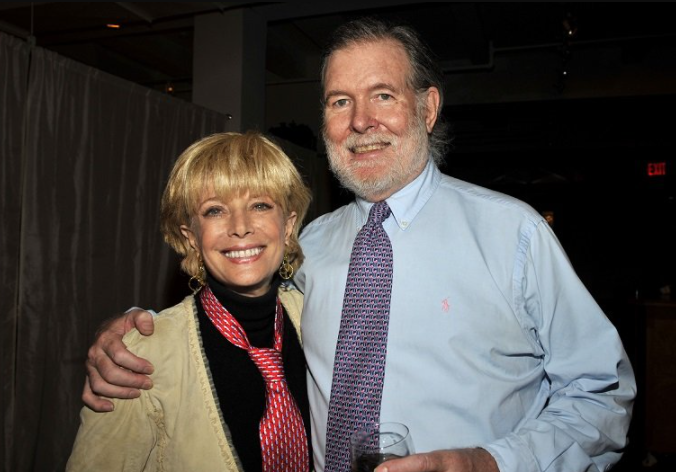 Lesley Stahl with her husband, Aaron Latham