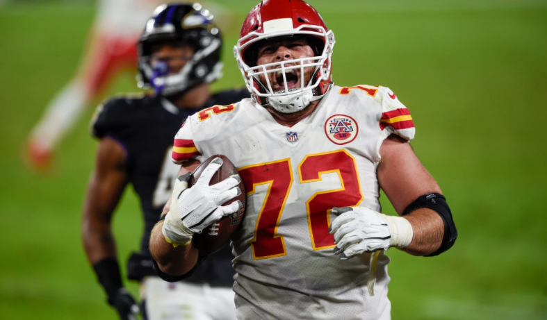 Eric Fisher had the best reaction to his touchdown grab vs. Ravens