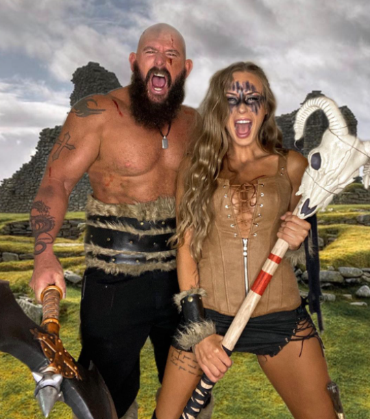 Alexis Sharkey with her husband in Halloween Custome