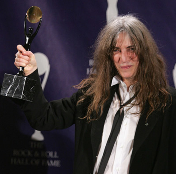 Patti Smith with award