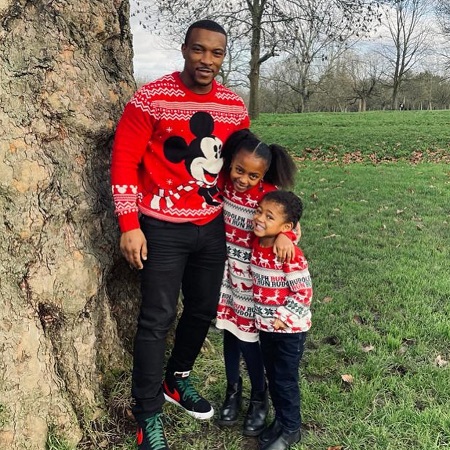Rive Walters with his dad Ashley Walters and sister Amiaya-Love Waters