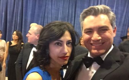 Sharon Mobley Stow with her ex-husband, Jim Acosta
