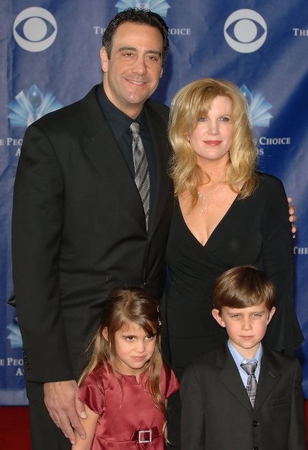 Jill Diven with her ex-husband Brad Garrett and their children at the Emmy's.