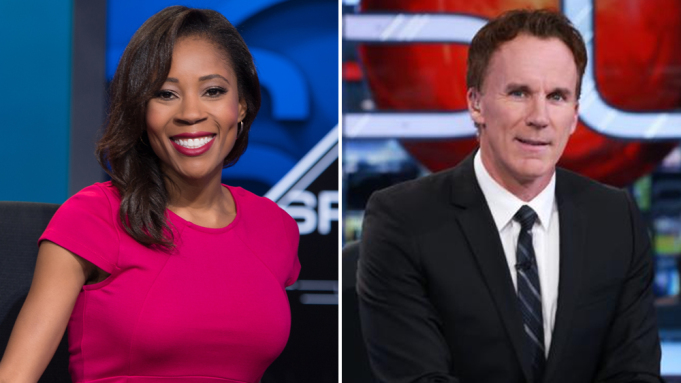 Adrienne Lawrence and John Buccigross