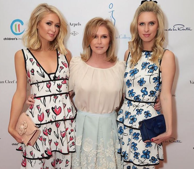 Kathy Hilton with her daughters, Paris and Nicky