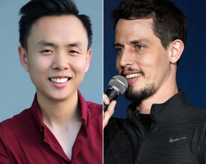 Tony Hinchcliffe (R) was videotaped insulting Peng Dang (L) as of May 2021