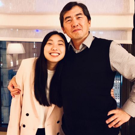 Awkwafina with her father Wally
