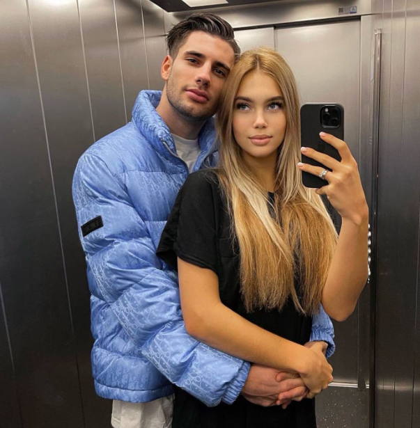 Dominik Szoboszlai and his girlfriend, Fanni Gecsek