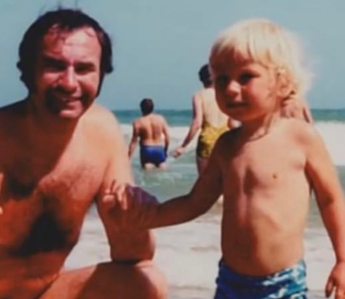 David Walliams with his dad