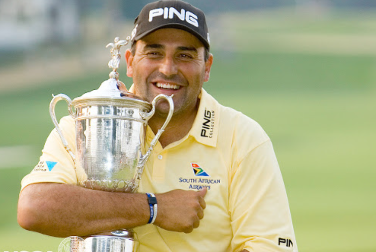 Angel Cabrera with his US Open trophy.