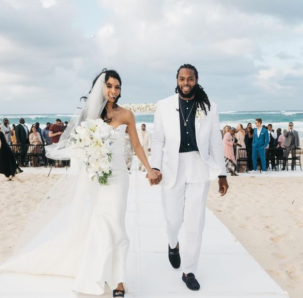 Wedding Picture of Richard Sherman and Ashley Moss