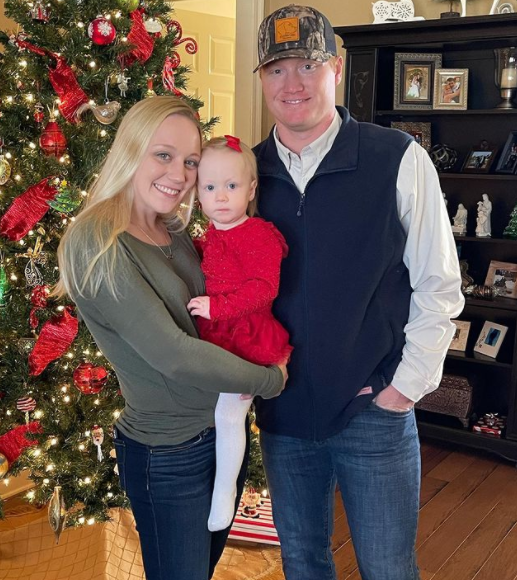 Nick Nelson with his wife, Abigail and their daughter Hynleigh