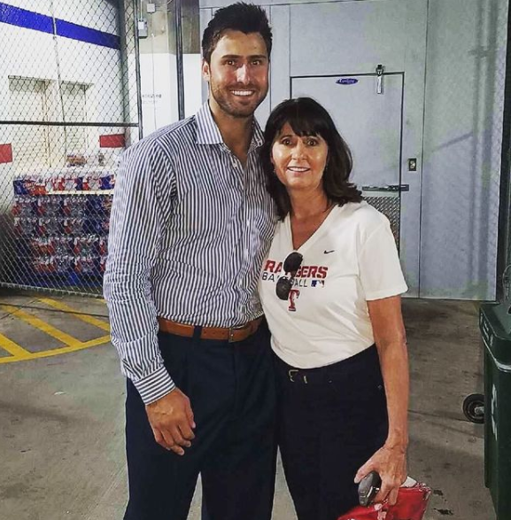 Joey Gallo with his mother