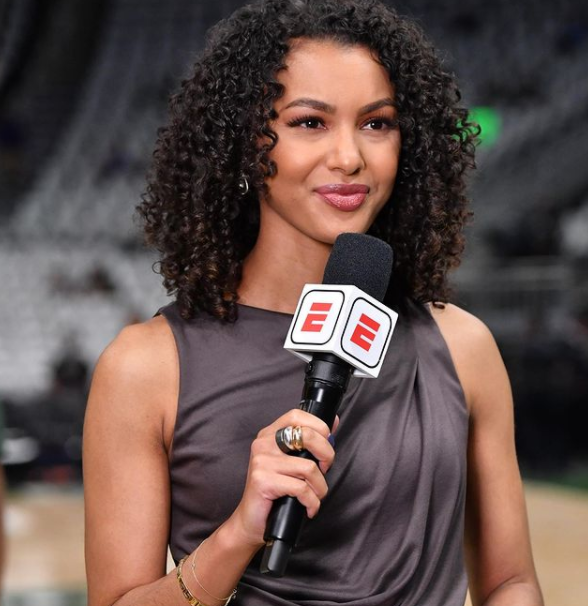 For the first time, Malika Andrews covered the NBA Finals as a sideline reporter