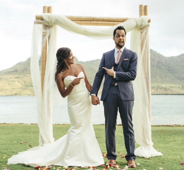 Grant Savoy and his wife, Mickey Guyton Wedding Picture