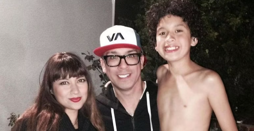 Jo Koy with his ex-wife, Angie King and their son