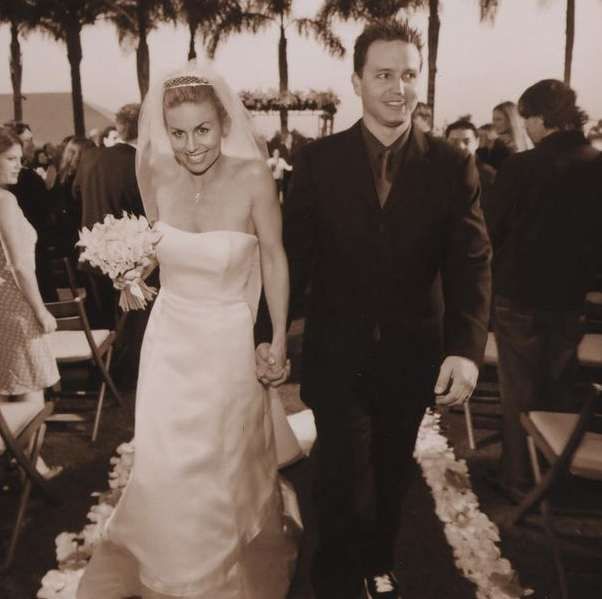 Mark Hoppus and his wife, Skye Everly