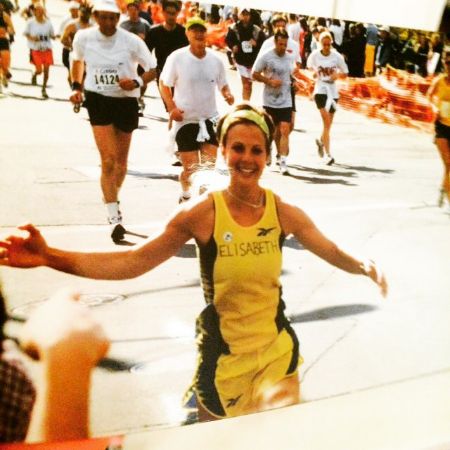  Elisabeth Hasselbeck running a Boston marathon in 1999.