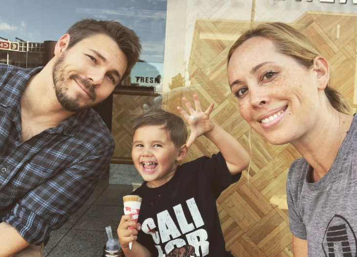 Scott Clifton with his wife, Nicole Lampson and their son