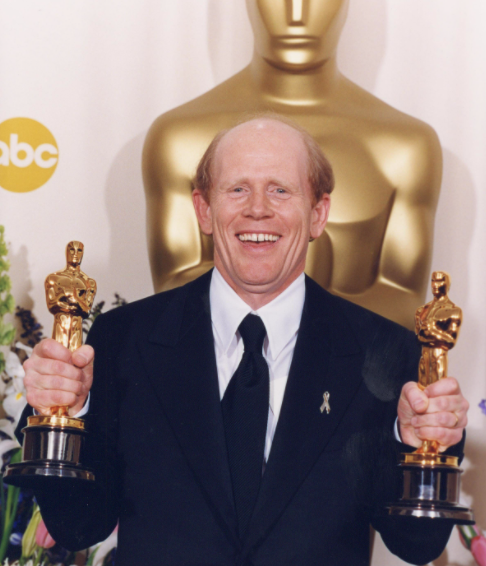 Ron Howard with his awards
