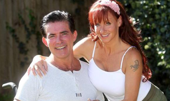 Eddie Kidd and his third ex-wife, Samantha