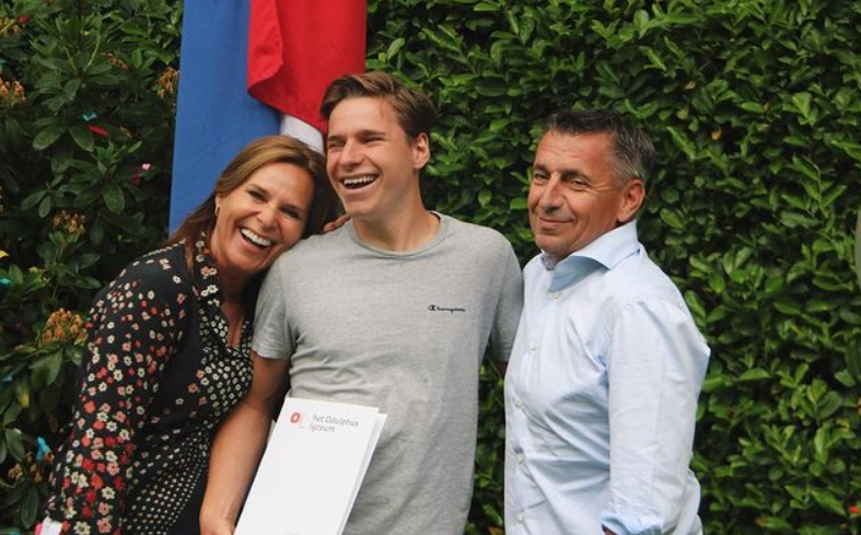 Joes Daemen with his wife, Eline and their son, Oliver