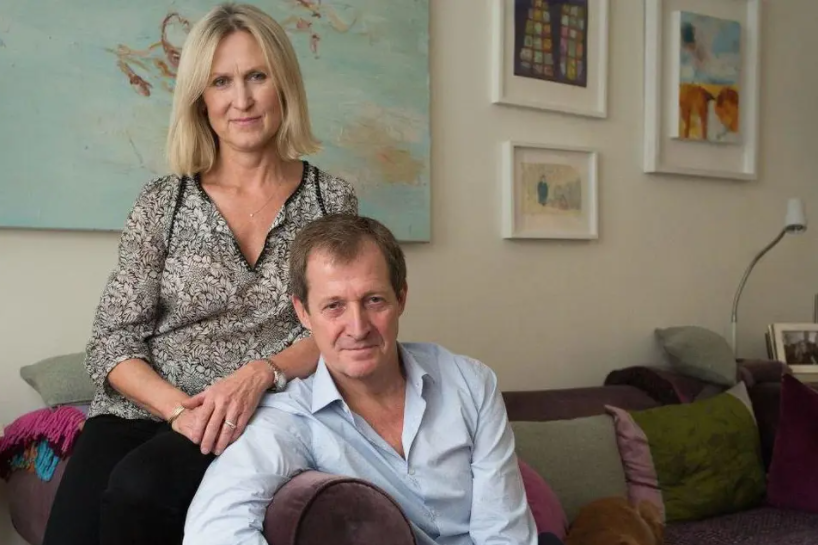 Alastair Campbell and his wife, Fiona Miller